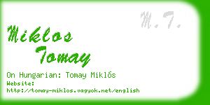 miklos tomay business card